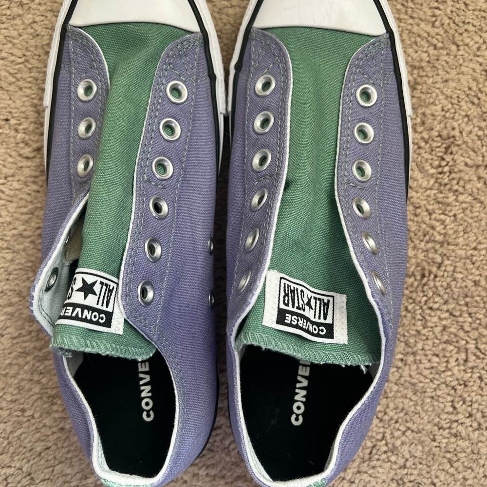 Converse Two-Tone Green and Purple Sneakers - Picture 6 of 10